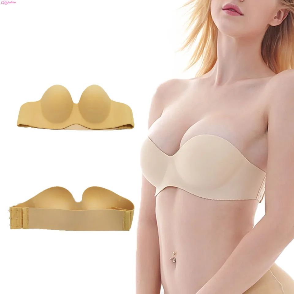

Elegant One Piece Push Up Sponge Bra With Brace, Nude or as your idea