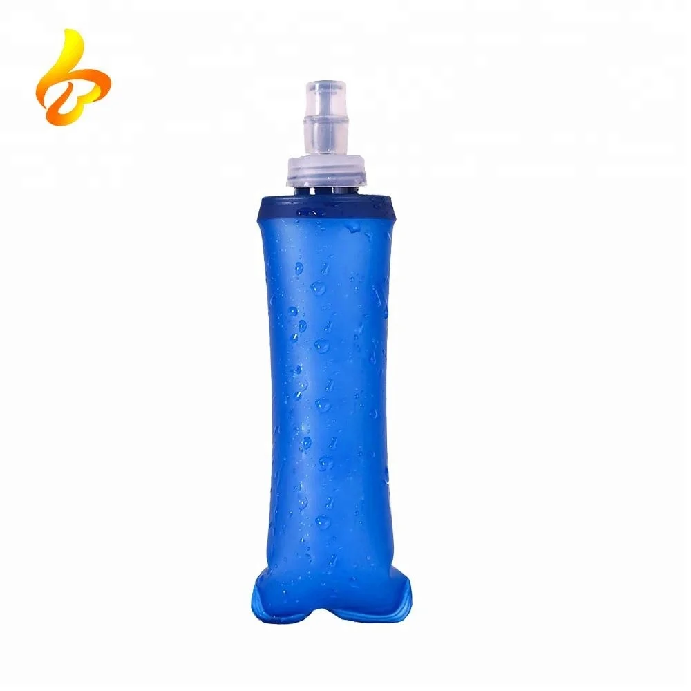 

Water Storage OEM Flask Collapsible BPA Free TPU Wholesale Sport Water Bottle For Running Hiking Cycling