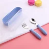 children flatware Round Handle Portable kids Spoon children cutlery set