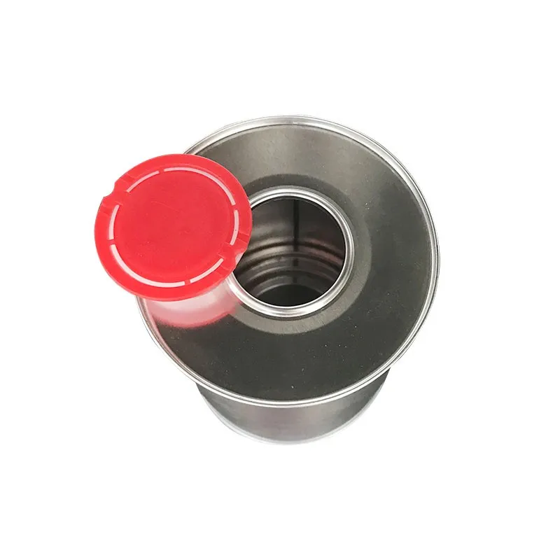 New 500ml Empty Motor Oil/petrol Oil Metal Tin Cans With Plastic Lids