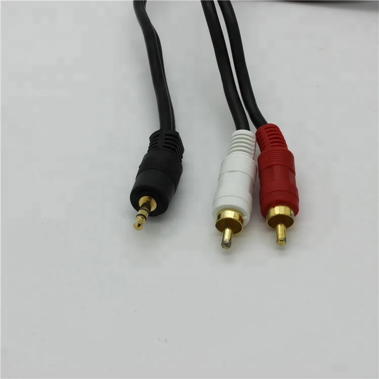 10 PCS Gilding Stereo Metal 3-pin 1/8" 3.5mm plug Mic Headphones Cable Soldering
