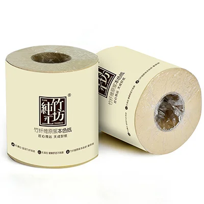 

Free Sample-Quality assurance natural environmental protection 4ply bamboo pulp toilet paper, Unbleached brown