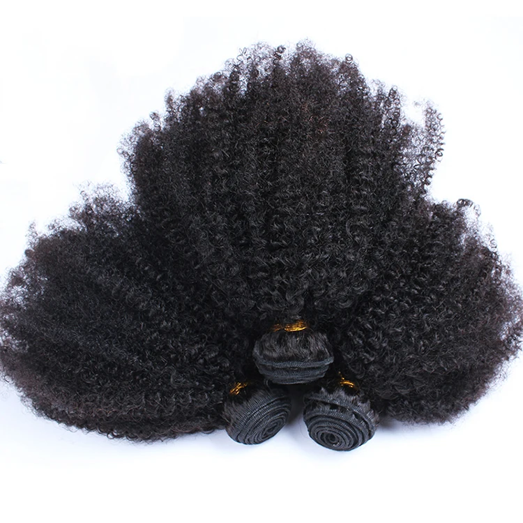 

Factory Directly Wholesale 100% Raw Mink Brazilian Afro Kinky Curly Virgin Hair Bundles Vendors, Nature black