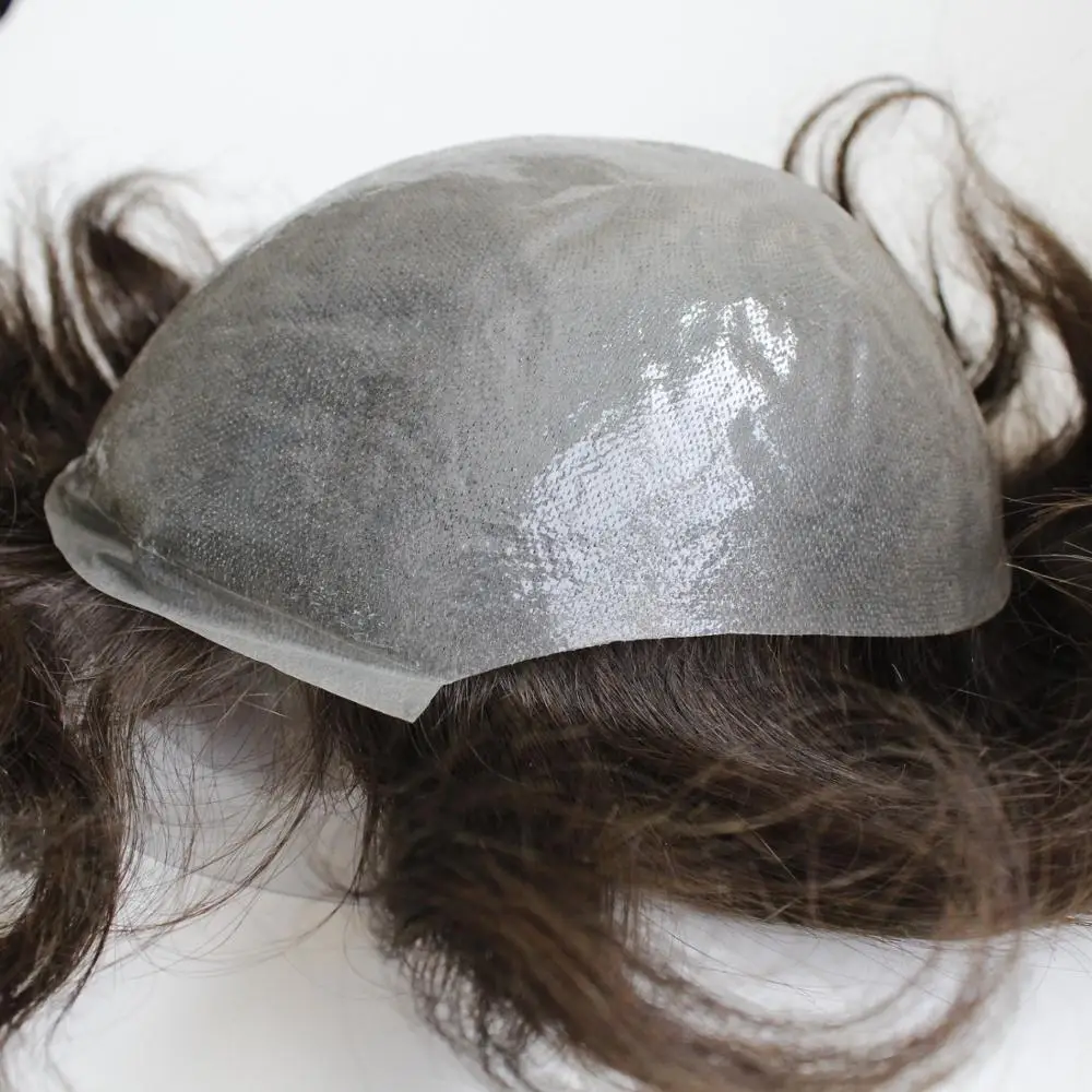 

Unprocessed Hair Natural Hairline Cheap Hair Toupee for Black Men