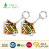 custom silk screen printed Soft PVC key ring