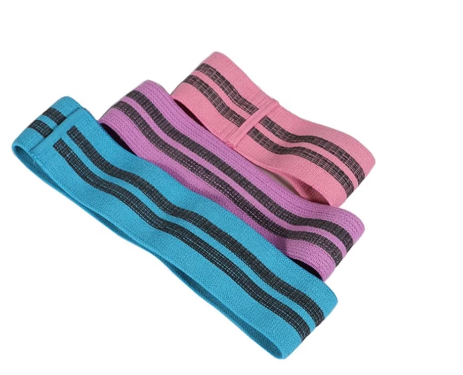 

Anti Slip Cotton Hip band Custom logo Exercise Elastic Resistance Bands For Yoga Stretching Training Fitness Workout, Black;red;blue