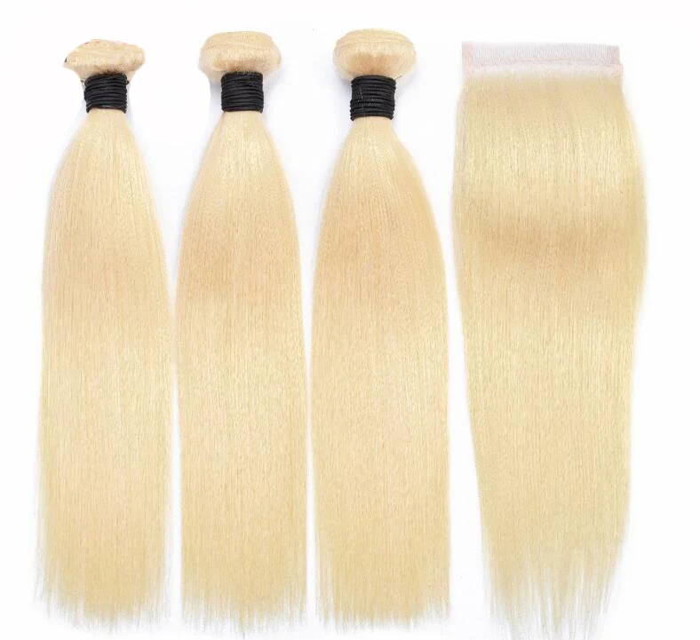 

Virgin Human Hair Bundles Virgin Hair Weave Straight 613 Blonde