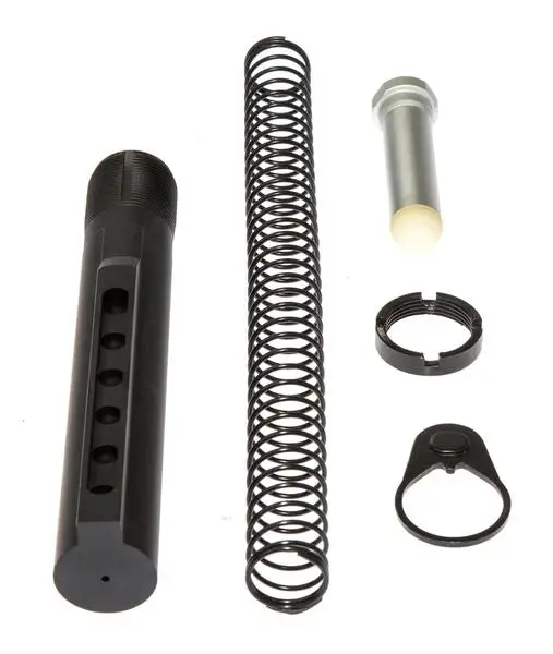 

AR15 Mil SPEC 6 Position Buffer Tube Assembly /Kit with  Size Stocks Accessories, Black