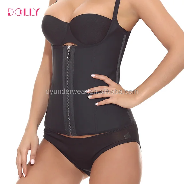 

Hooks Shapewear Waist Trainer Corset With Adjustable Strap Body Sculpting Women Underwear, Black