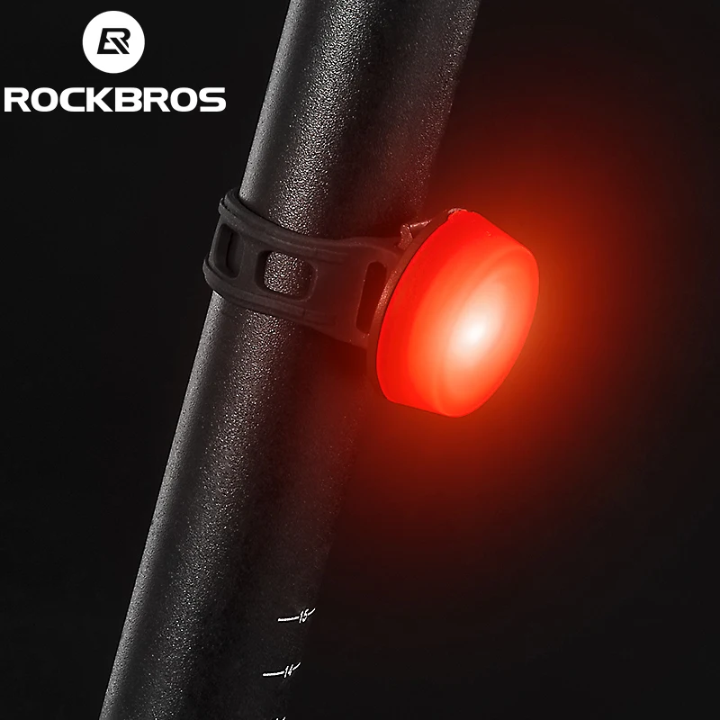 

ROCKBROS Bike Bicycle Seatpost Tail Light Wireless IPX4 Waterproof MTB Safety Warning Bike Intelligent Remote Control Rear Light, Black