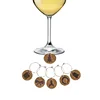 Wholesale 6 PCS A Set Christmas Cork Wine Glass Charms Supplies