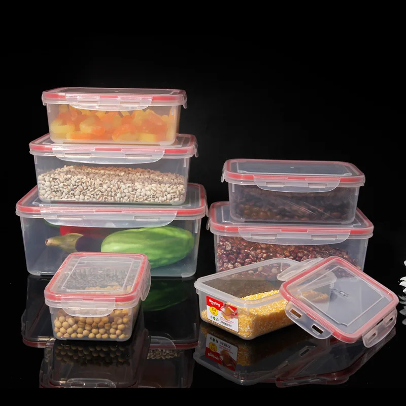 

BPA Free Airtight Plastic Food Storage Container Plastic Food Container Set with Locking Lids, Transparent