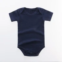 

Wholesale Summer Blank Newborn Baby Girl Boy Clothes 100% cotton Plain Color Short Sleeve New Born Baby Onesie Bodysuit
