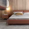 W278 modern furniture leather bed function headboard