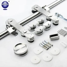 Нержавеющая сталь, стекло двери раздвижные роликовые оборудования | раздвижные двери сарая