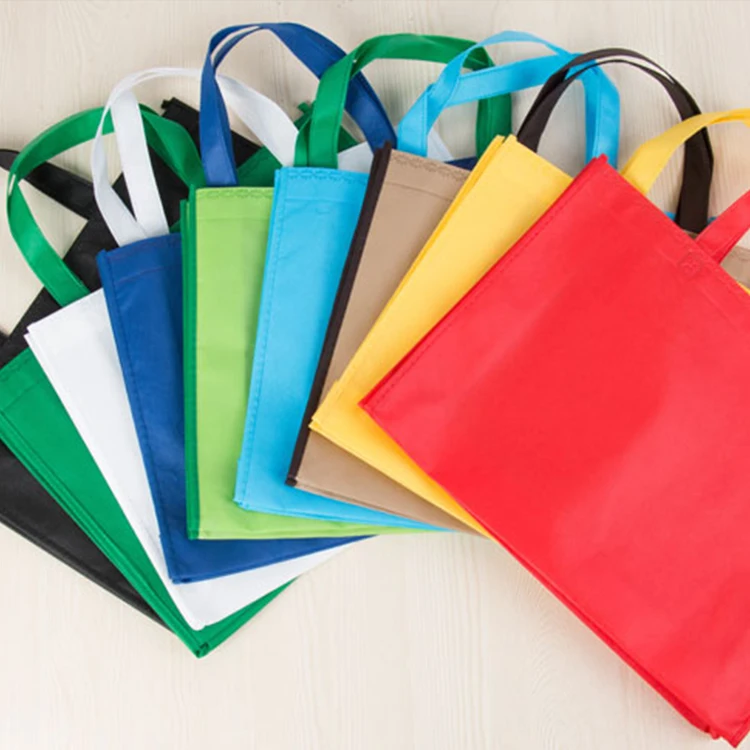 Promotional Custom Your Own Trademark Colorful Blank Recycled Non Woven