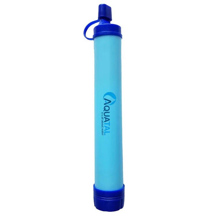 outdoor survival water straw filter with activated carbon UF membrane