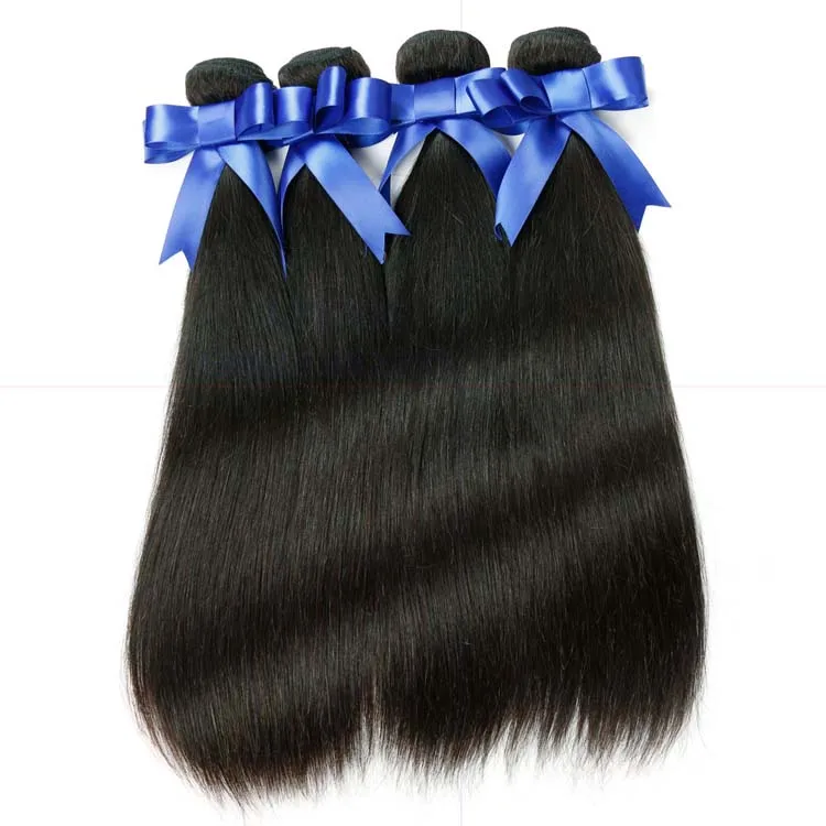 

Virgin Brazilian Natural Straight Human Hair Weave Extension 3 Bundles Of Brazilian Hair, #1b or as your choice