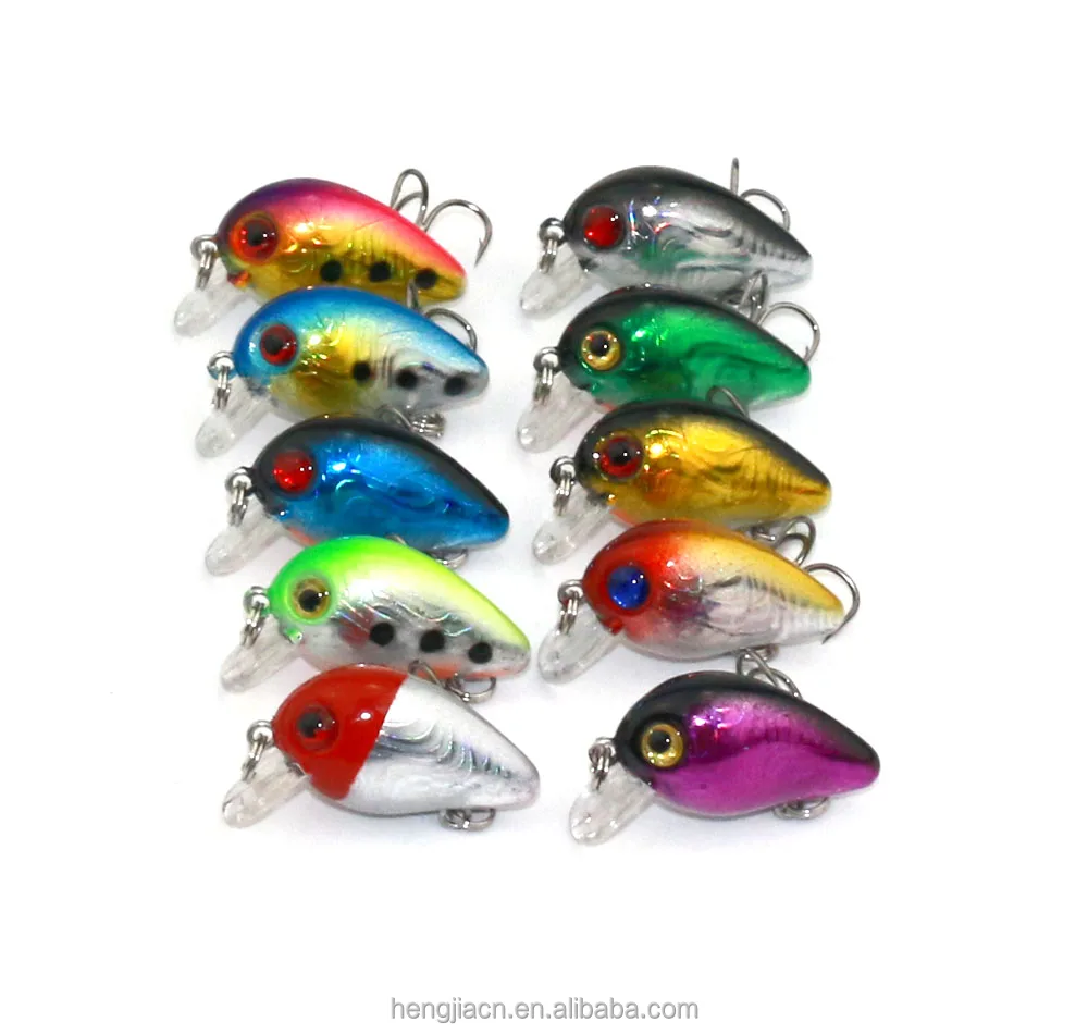 

New Mini Crankbaits Lure Floating Rattles Crank Hard Lure 3cm 1.5g pesca fishing lures, 10colors