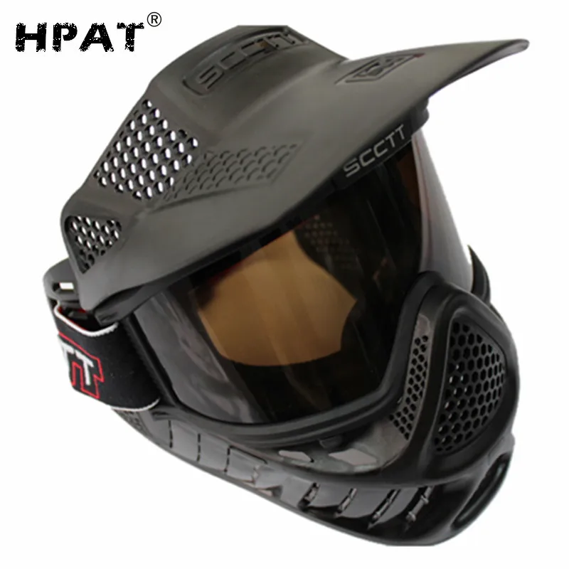 Tactical Paintball Scctt Mask With Brown Anti Fog Lens Buy Paintball Mask,Tactical Paintball