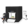 Photo Studio Light Box Portable 60 x 60 x 60 cm Light Tent LED 5500K Mini 60W Photography Studio Tent Kit with 3 Backdrop