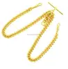 Stainless Steel Rolled Gold 16 Inch Double Albert Pocket Watch Chain