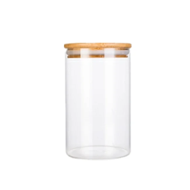 

30oz glass food jar with bamboo lid, High transparency