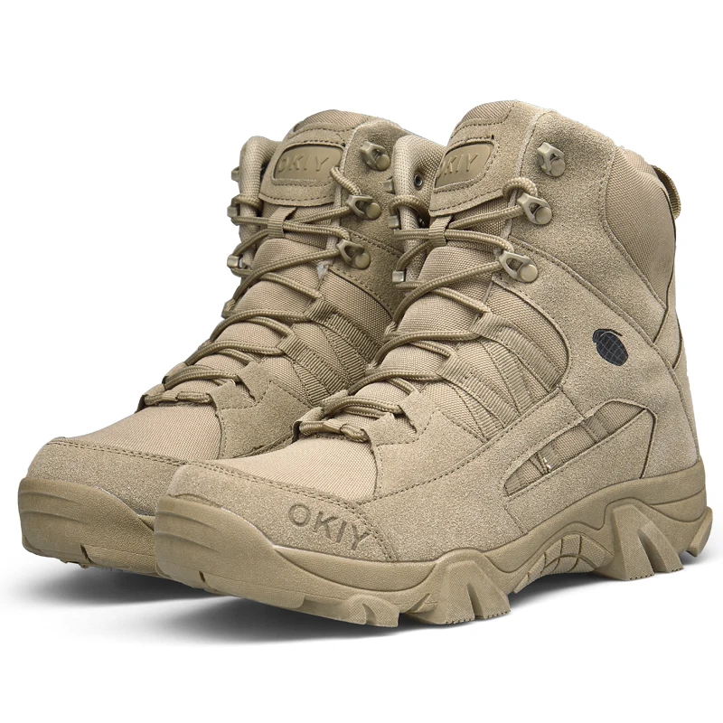 

wholesale desert lace up army commando boots, Brown,khaki