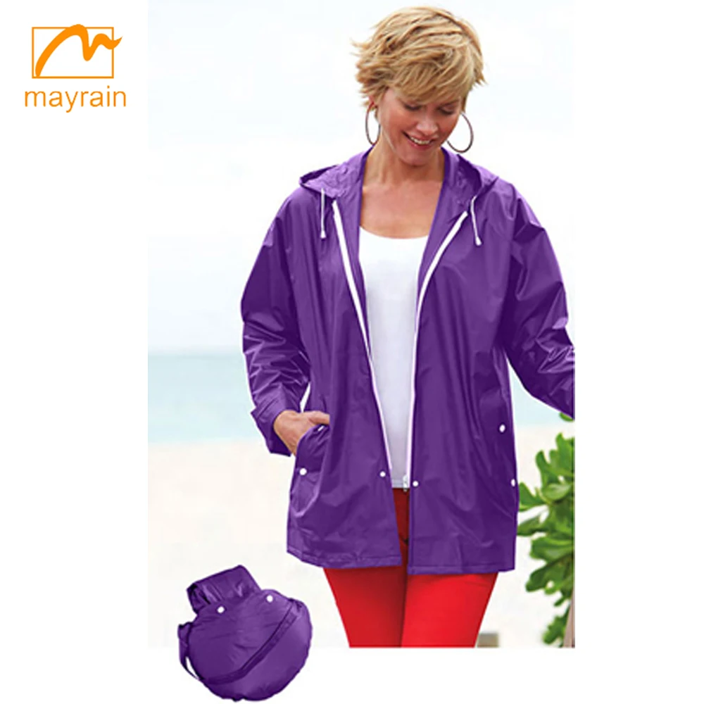 ladies coated rain mac