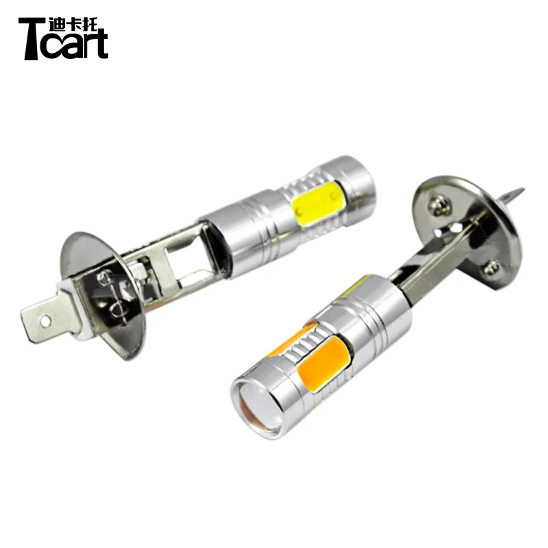 h1 amber/yellow led bulb 7.5w high bright car light