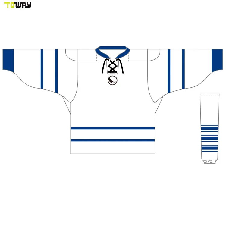 white hockey practice jersey