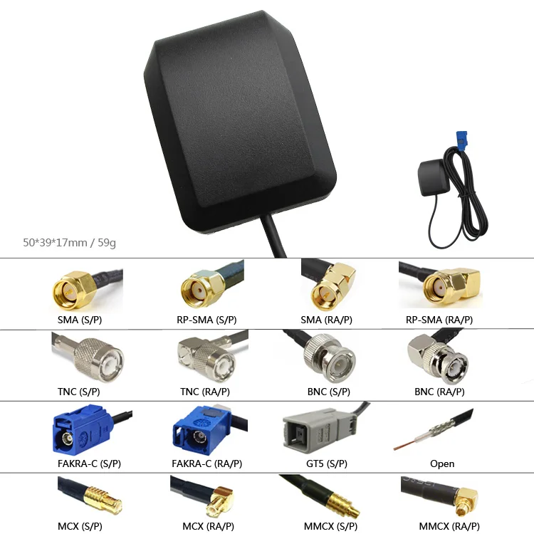 Vehicle Gps Active Antenna With Gt51s Connector For Toyota Nissan