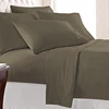 Cheap promotion microfiber fabric plain bed sheet bedding set