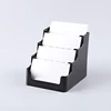 4 tier factory price black plexiglass card display racks acrylic office countertop name card holder