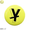 Custom colors printing metal tin button badge with safety pin