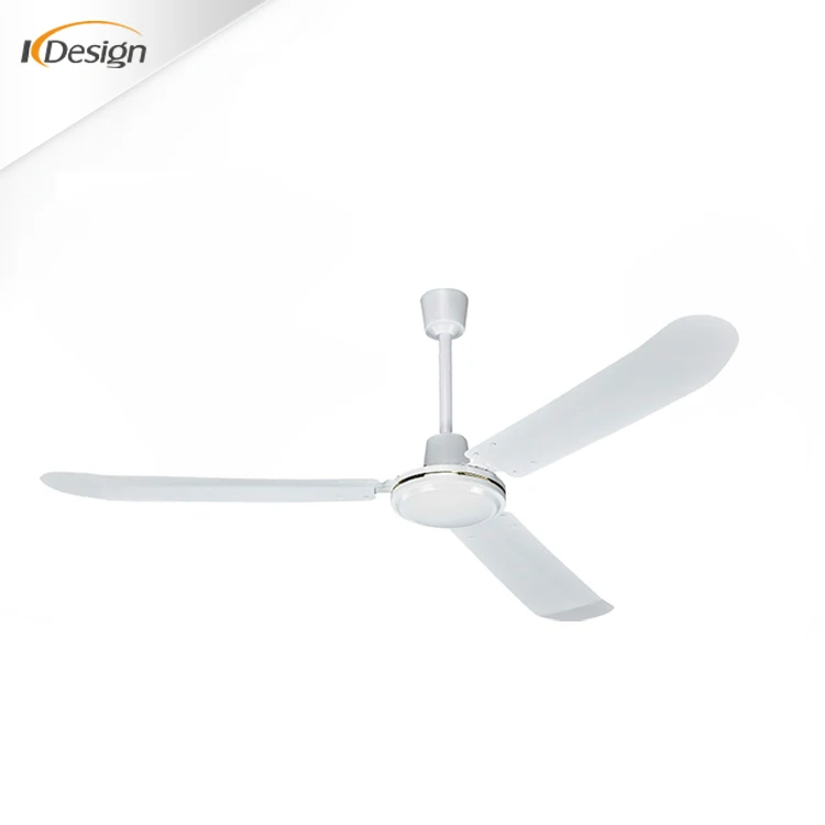 Low Noise White 75w Ceiling Fan Copper Motor Large