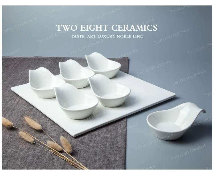 2018 new design crockery china stoneware dinner serving tasting spoon plates set