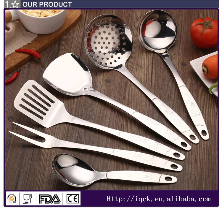 High Quality Kitchen Utensils Stainless Steel Kitchenware 6 Pieces