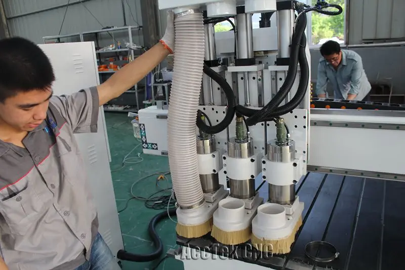 China 3 heads high accuracy wood router for engraving cutting  AKM1325-3