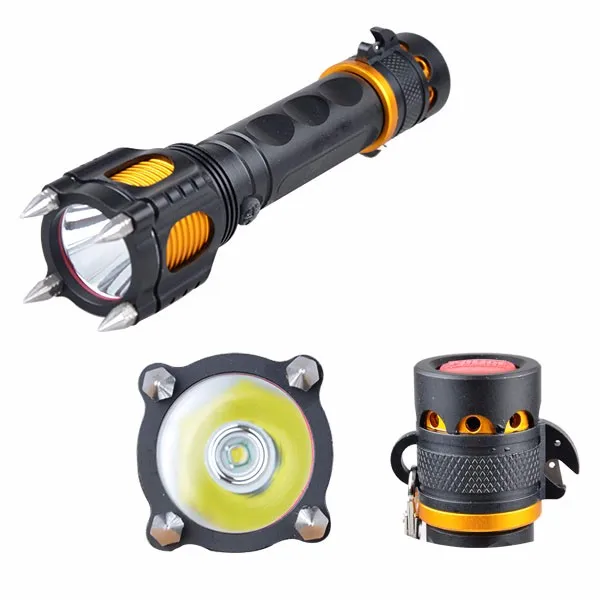 Powerful Emergency Light T6 LED Best Rechargeable Flashlight with Alarm