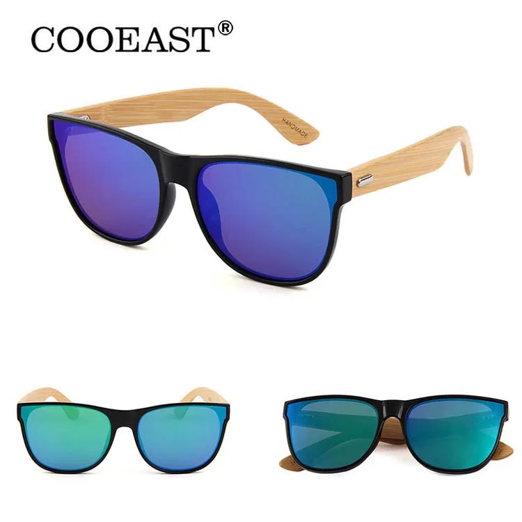 

Custom Metal Logo Fashion Man Transparent Half Frame Gafas de Sol Bambu, 8 colors or customized
