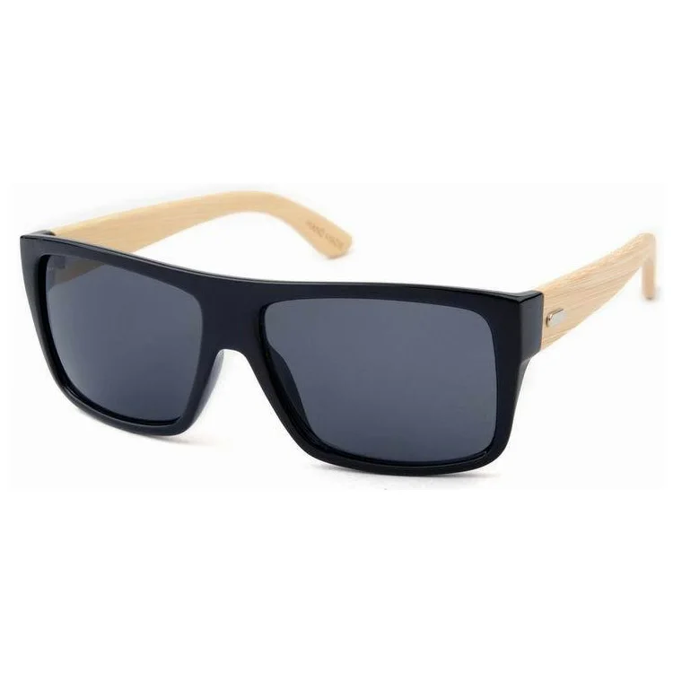 

Wholesale MOQ 15 PCS cheap handmade natural PC frame bamboo wooden temple sunglasses in china