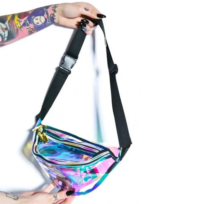 iridescent belt bag