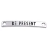 Metal Rectangle BE PRESENT Letter Pendant Handmade Alphabet Charms For DIY Jewelry Making Bracelet