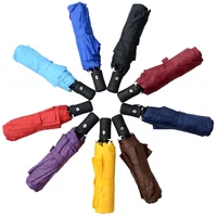 

Wholesale high quality windproof advertising auto open auto close promotion 3 fold umbrellas with logo prints