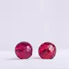 synthetic jewelry findings lab created ruby through hole faceted ball drilled loose gemstone