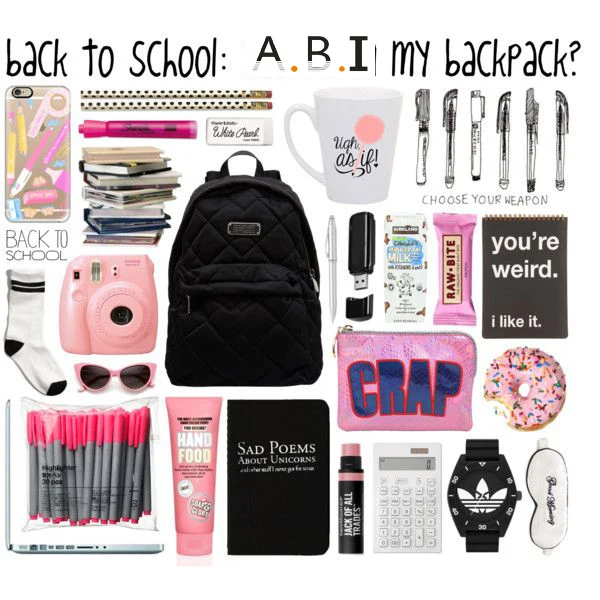 
OEM Custom design fashion girl back to school bag stationery set  (60723996381)