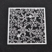 Merry font b Christmas b font font b Snowflake b font Cutting Dies Stencils Square Template