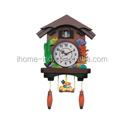 
talking wall clock plastic cuckoo clock with bird come out 