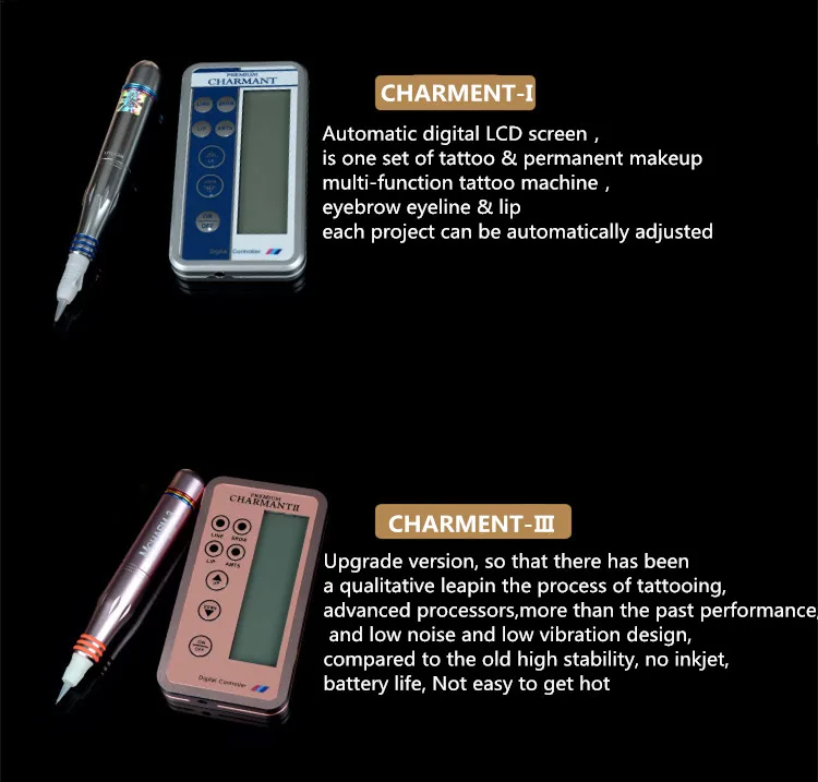 KOREA Best Brands Charmant Professional Digital Tattoo Machine Permanent Makeup Machine Pen with free needles.jpg